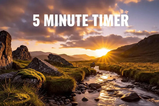 5 Minute Sunset Timer for Pack Up | Relaxing Stream & Hills Innerpeaceful One