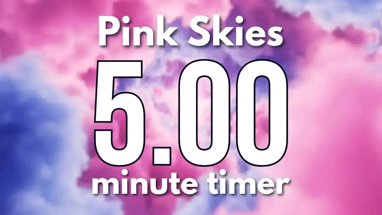 💖 5 Minute Pink Pastel Sky Timer for Classroom Calm Down Innerpeaceful One