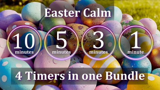 Essential Timer Set - Easter Countdown with Relaxing Music & Gentle Alarm 1, 3, 5 & 10 Minutes Innerpeaceful One