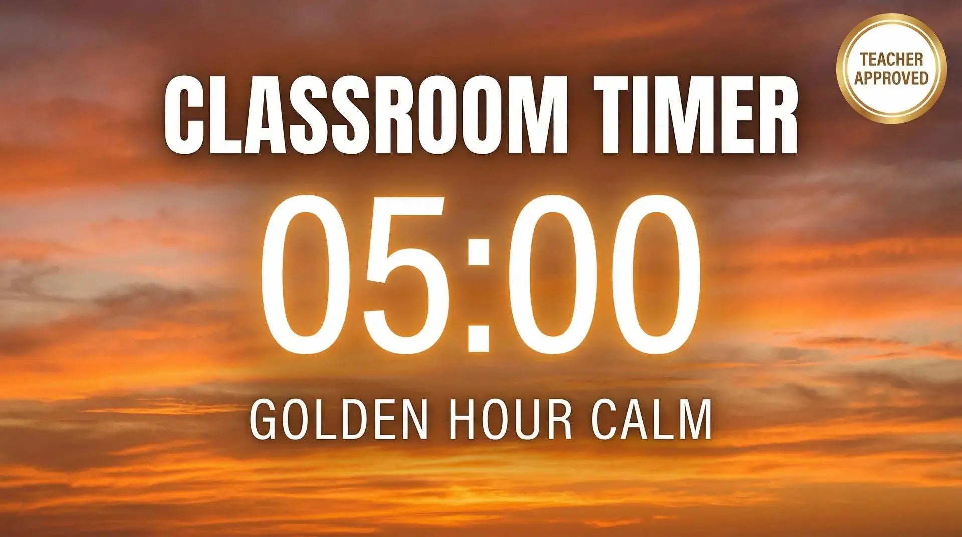 5 Minute Classroom Timer - Golden Hour Calm & Gentle Sunset Ambience for Study Innerpeaceful One