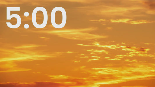 5 Minute Classroom Timer with Golden Hour Calm & Gentle Sunset Ambience for Study