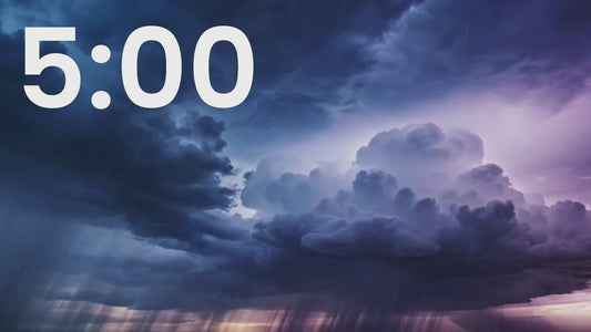 5 Minute Relaxation Timer for Classrooms & Study with Gentle Thunder & Rain